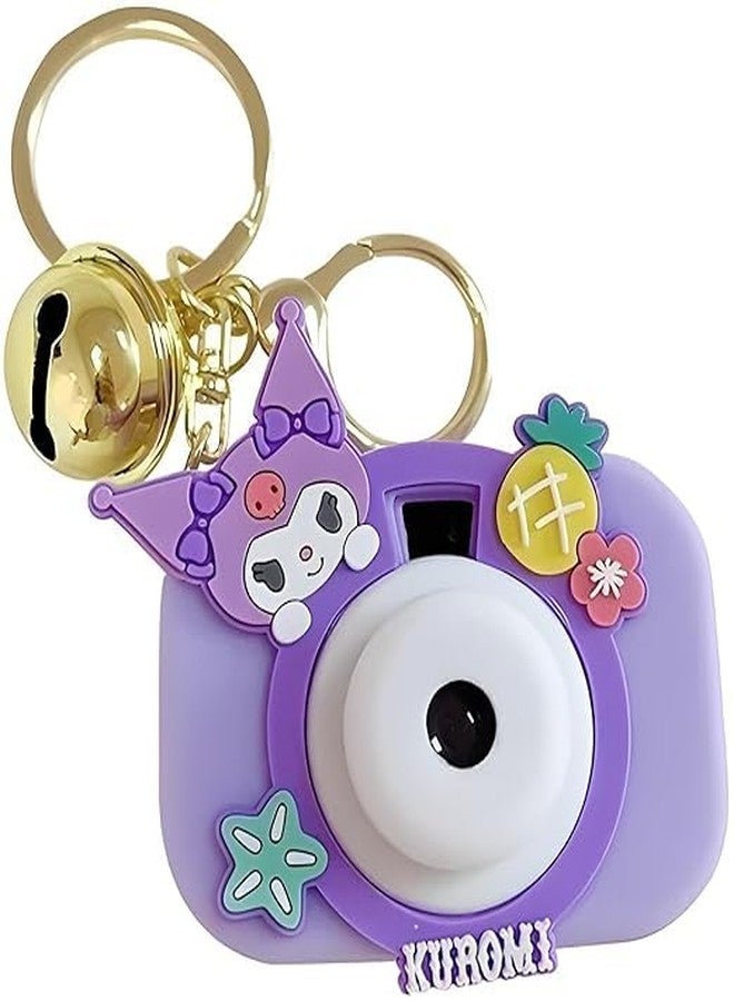 TodFod Mini Projector Camera Keychain | Kawaii Style Toy with Light & Bell | Cute Cartoon Accessory for Kids Bags | Rainbow Cloud Design | Perfect for School Bags, Pouches & Gifting - Image 3
